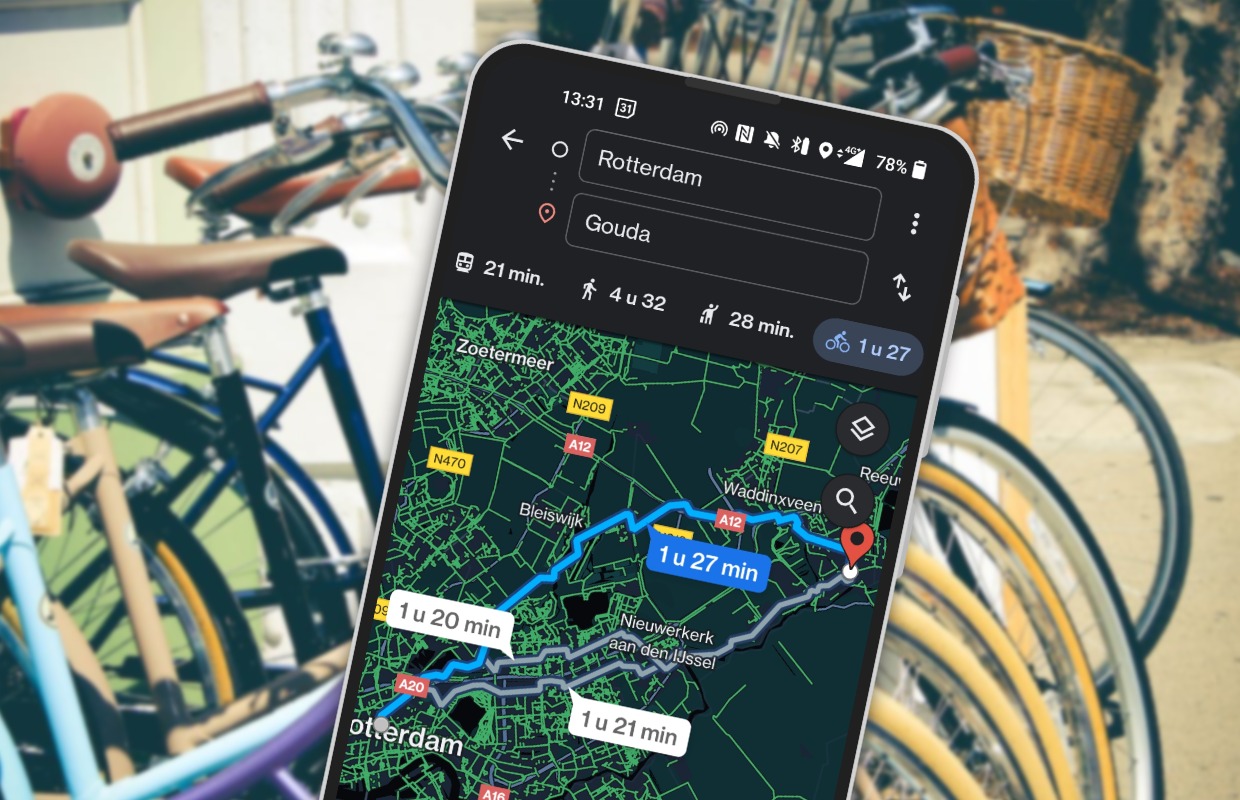 Zo gebruik je Google Maps op de fiets