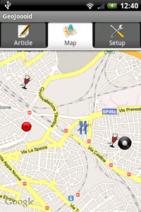 Android-applicatie GeoJoooid zet artikelen op de kaart