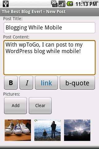 Bloggen op je Android met wpToGo