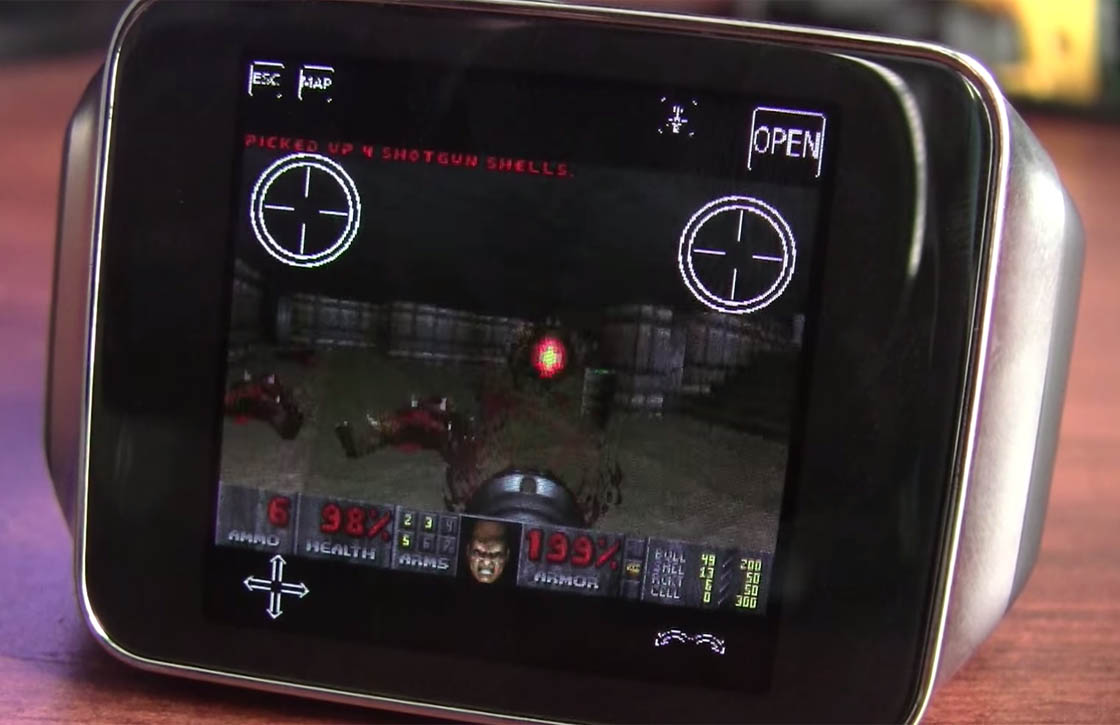 Zo ziet Doom eruit op een smartwatch met Android Wear
