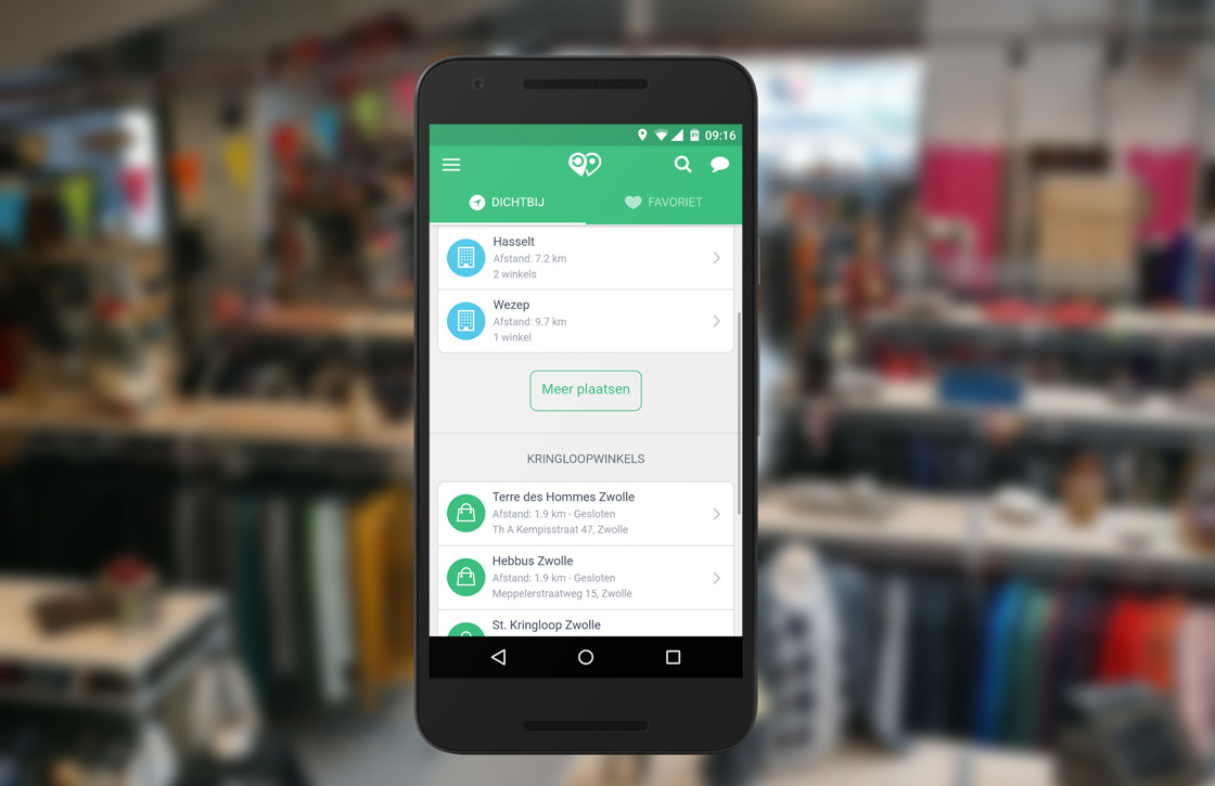 Kringloop App: vind tweedehandswinkels in jouw buurt