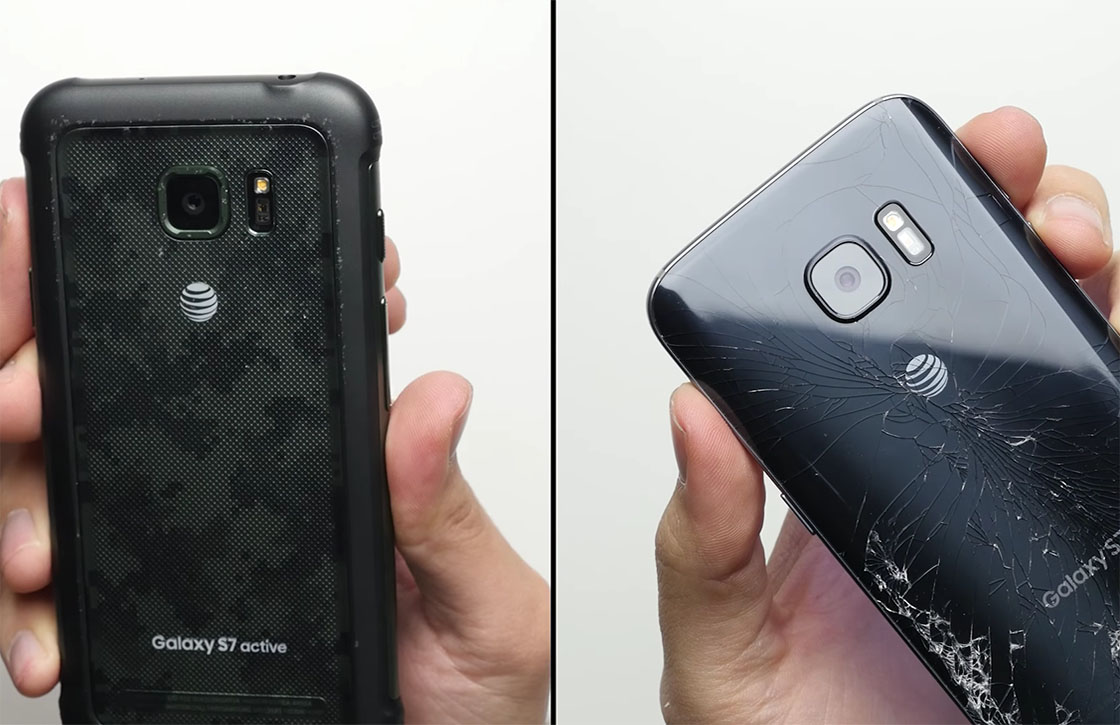 Video: zoveel steviger is de Galaxy S7 Active dan de S7