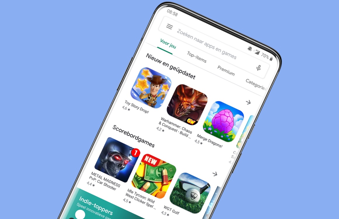 Updaten: dit is het nieuwe design van de Google Play Store