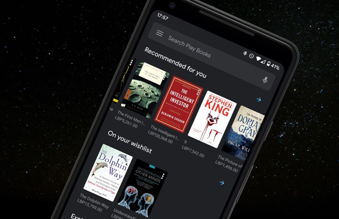 Google Play Books krijgt donkere modus: zo ziet de feature eruit