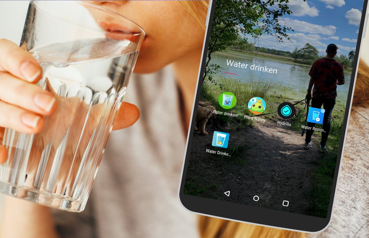 Met deze 6 apps zorg je dat je meer water drinkt