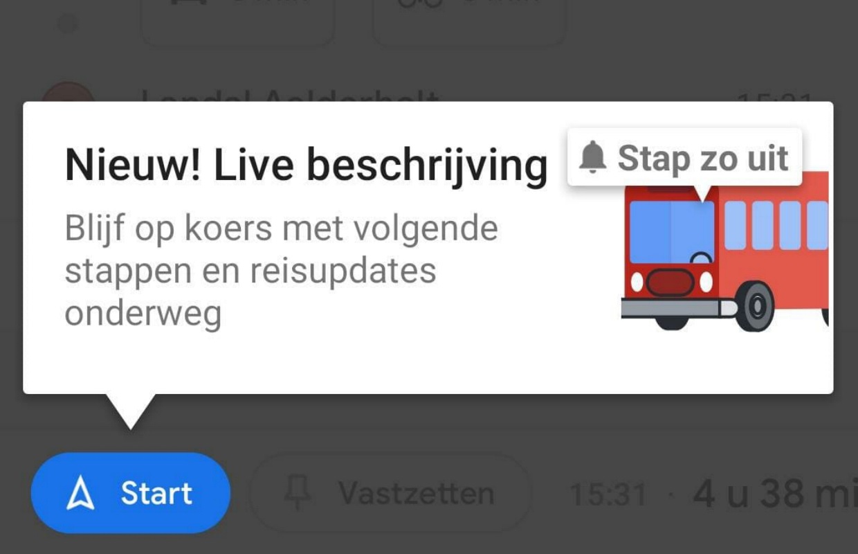 Tip: zo gebruik je ‘Live beschrijving’ van Google Maps in het OV