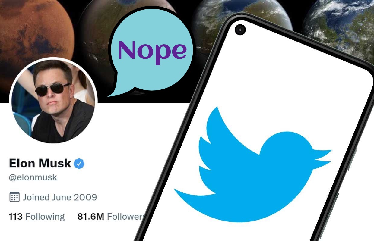 Elon Musk wil Twitter niet meer kopen, sociale medium naar de rechter