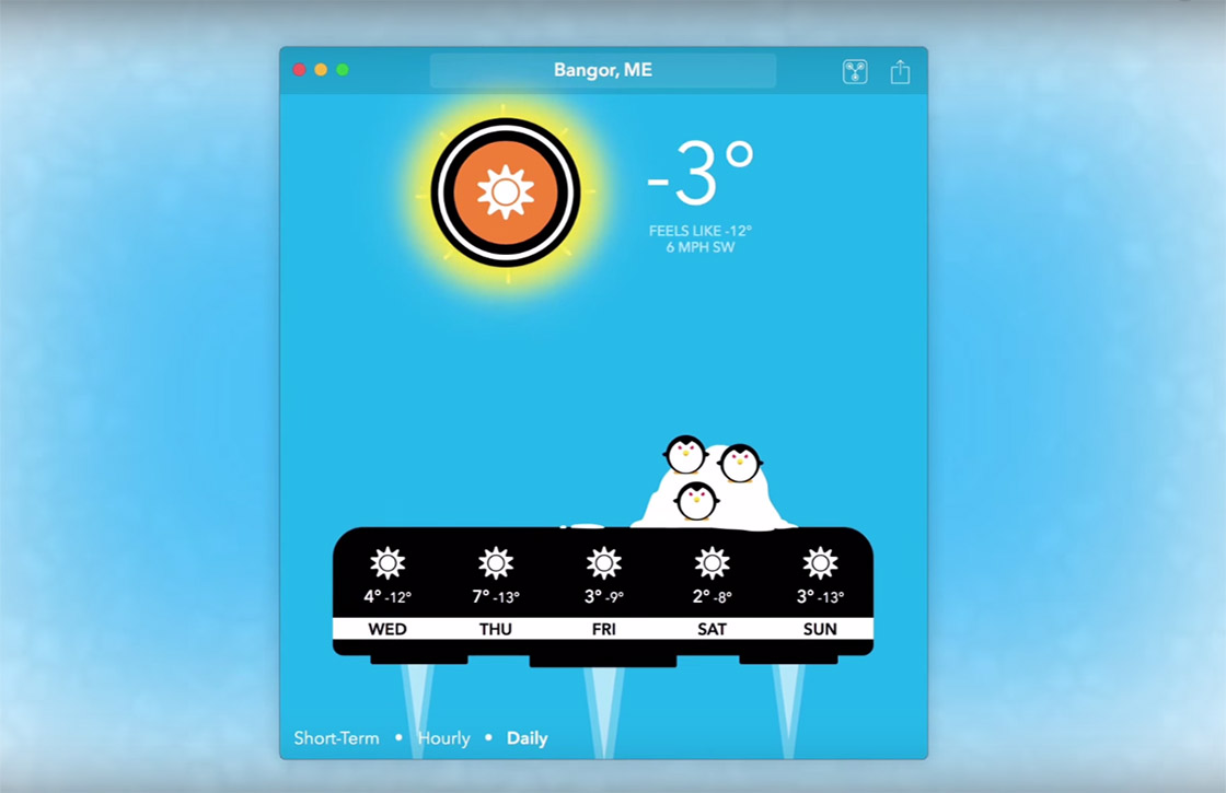Carrot Weather: komische weer-app is er nu ook voor de Mac