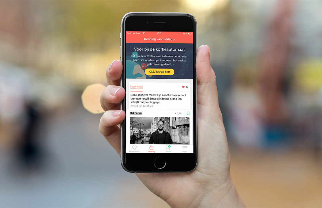 Blendle lanceert vernieuwde iOS-app met fris design