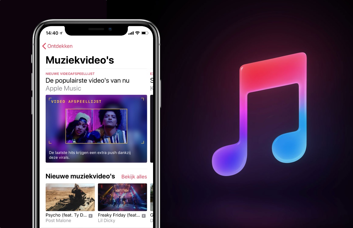 Apple Music introduceert muziekvideo’s met nieuwste update