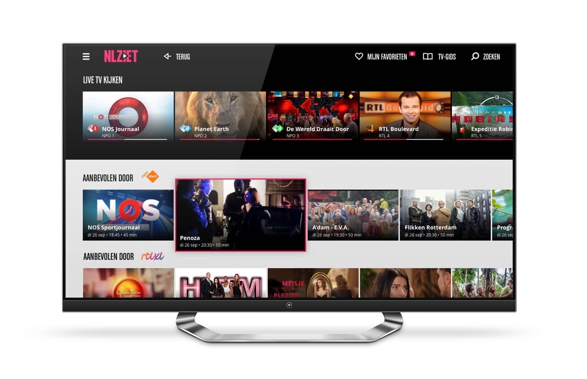 NLZIET nu ook op Apple TV: live (terug)kijken naar NPO, SBS en RTL