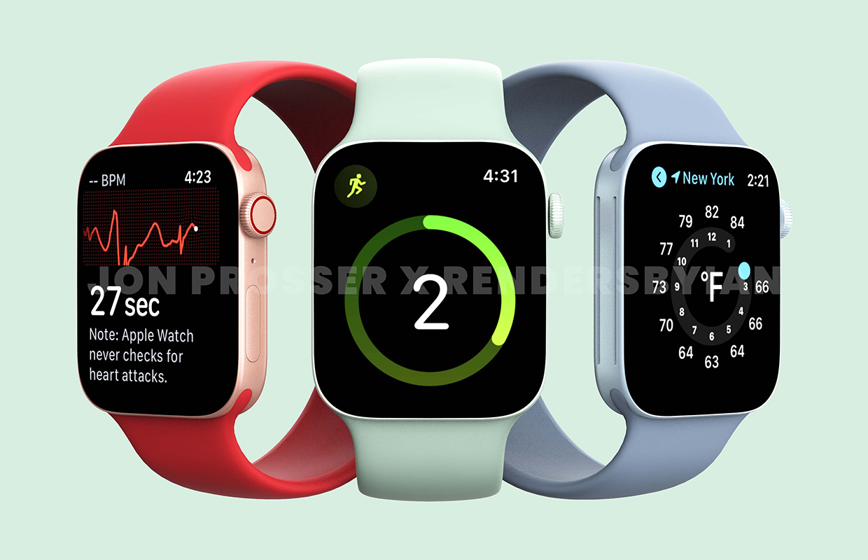 ‘Apple Watch Series 7 krijgt nieuwe wijzerplaten voor groter scherm’