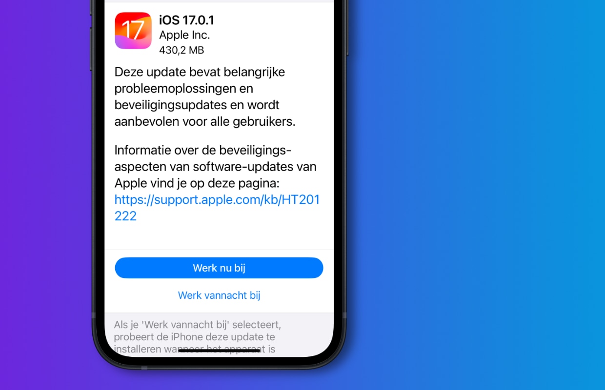 iOS 17.0.1 én 17.0.2 zijn uit: belangrijke updates voor elke iPhone