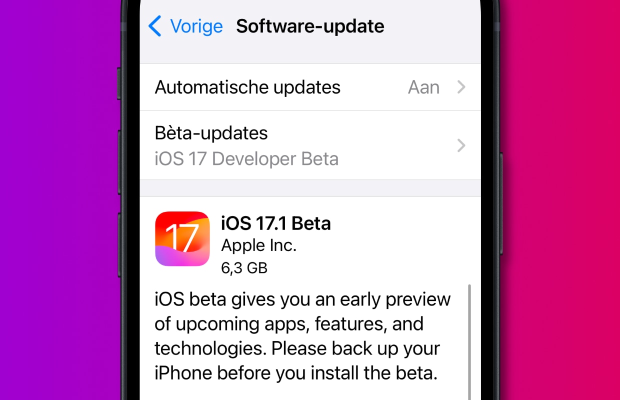 iOS 17.1 bèta 1 is uit (dit zijn de nieuwe functies)