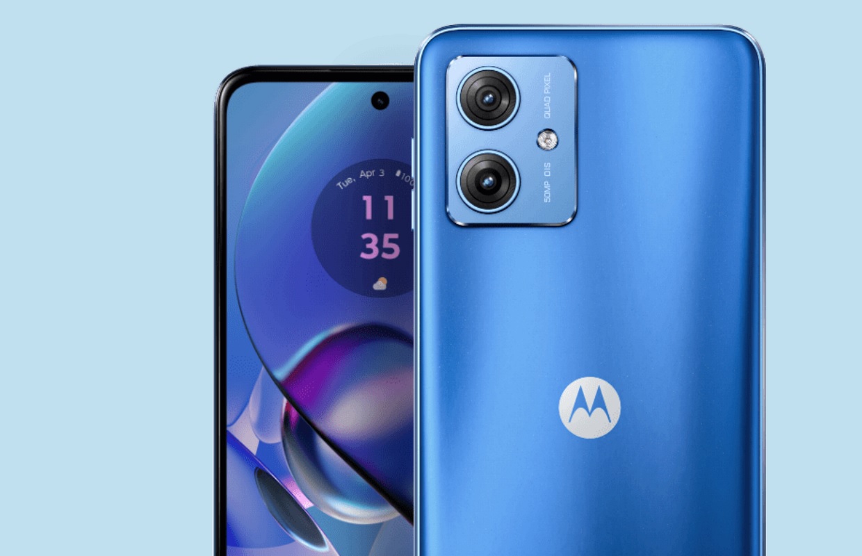 ‘Afbeeldingen tonen trendy, kleurrijke Motorola Moto G54’