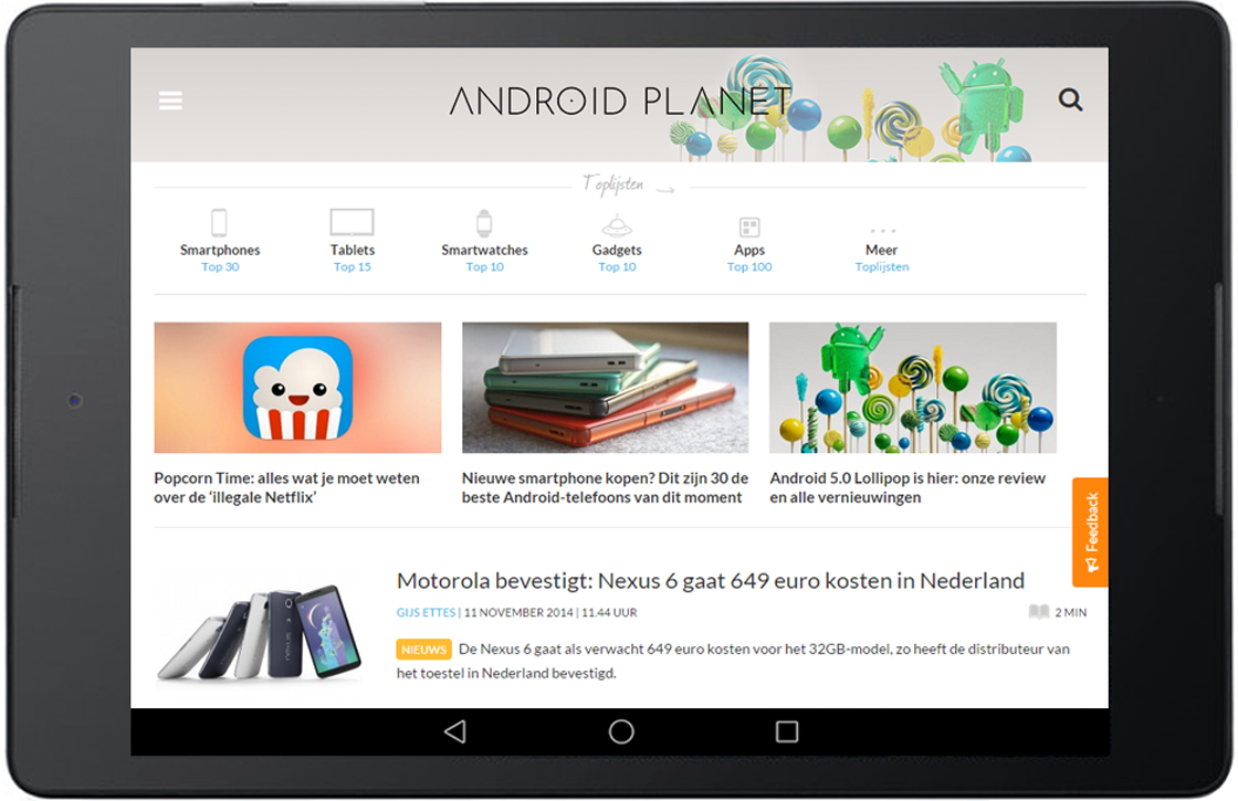 Deel je mening over Android Planet en win een nieuwe smartphone