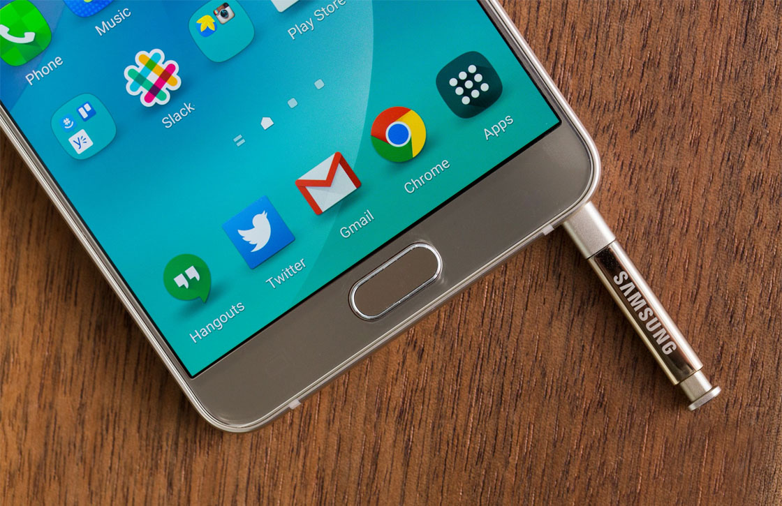 Samsung past Galaxy Note 5 aan vanwege stylusprobleem