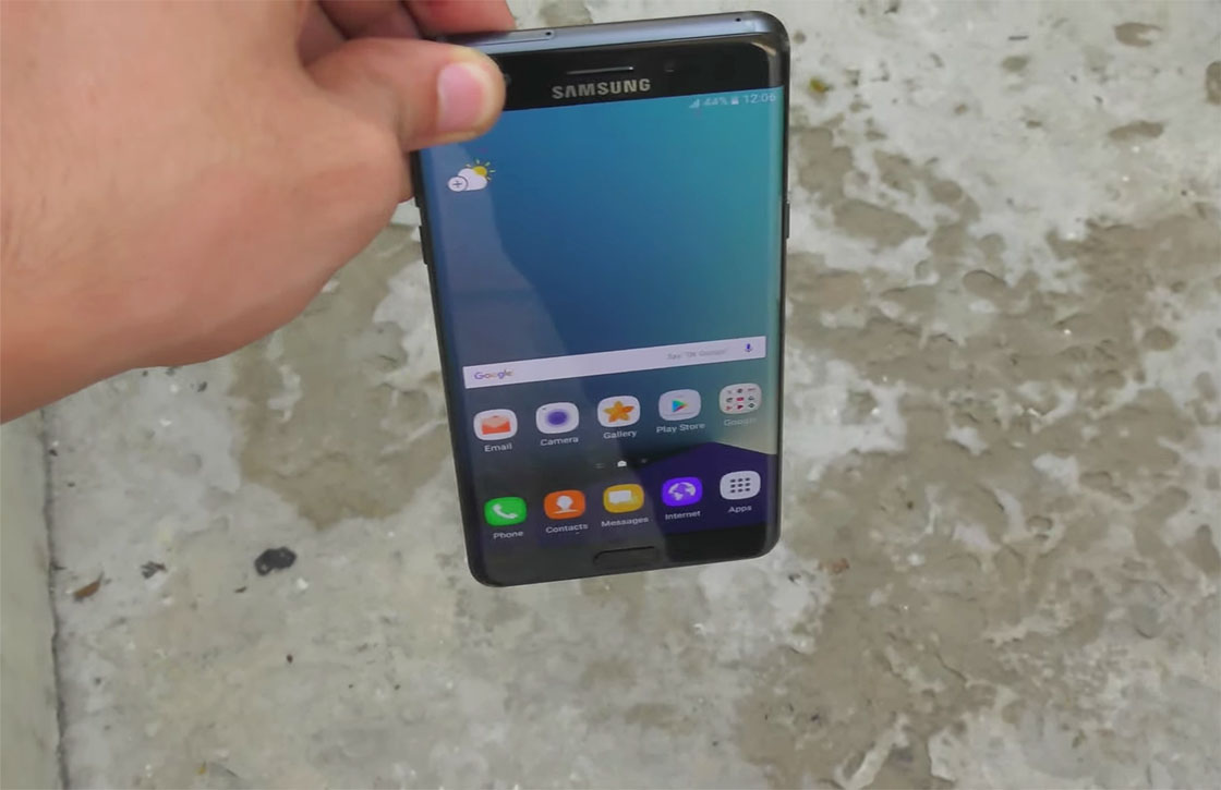 Video: Samsung Galaxy Note 7 overleeft flinke droptest
