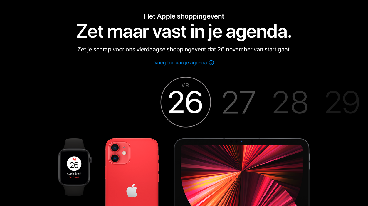 Ook Apple doet aan Black Friday: cadeaubonnen tot 200 euro