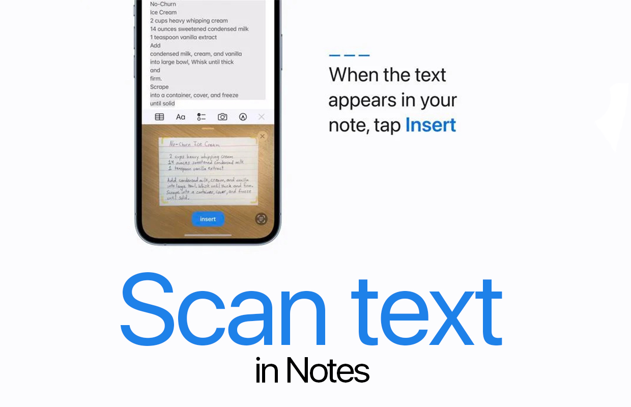 Geschreven tekst inscannen in Notities werkt niet – bij jullie wel?