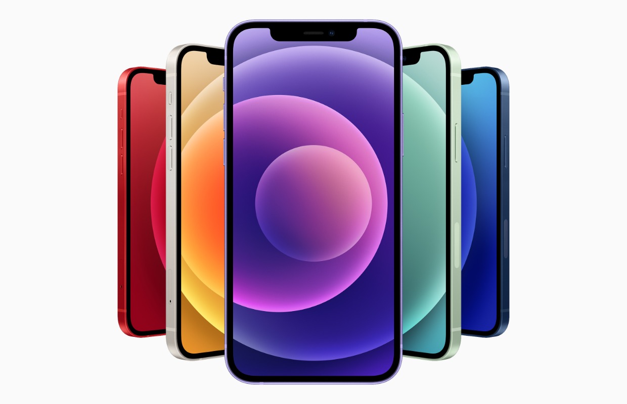 Kleinste iPhone 12 is verkrijgbaar in zes vrolijke kleuren