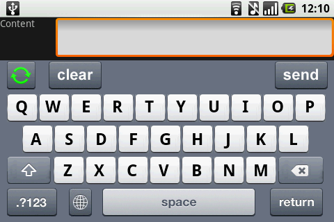 Handcent SMS: tekstinvoer met T9 en schermtoetsenbord