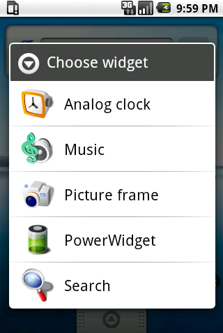 Eén van de eerste widgets voor Android 1.5: Power Widget