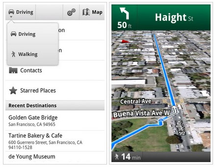 Google Maps voor Android krijgt navigatie voor voetgangers