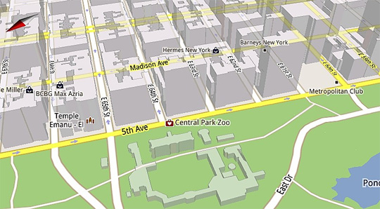 Google Maps 5 bevat 3D-gebouwen en offline-ondersteuning