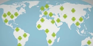 Animatie: groei van Android vergeleken met de wereldbevolking