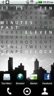 Text Clock Pro: klok als live-wallpaper op je Android-homescreen