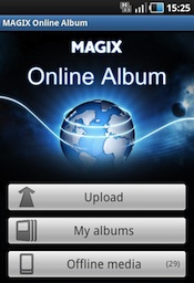 MAGIX Online App: online foto- en videoalbum op je Android-toestel bekijken