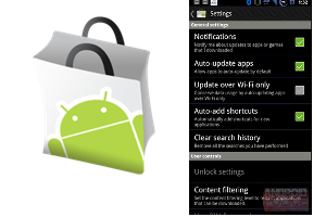 Nieuwe Android Market gelekt met auto-update functie en sterrenbeoordeling