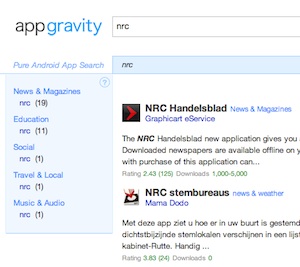 Appgravity laat je de Android Market op een nieuwe manier doorzoeken