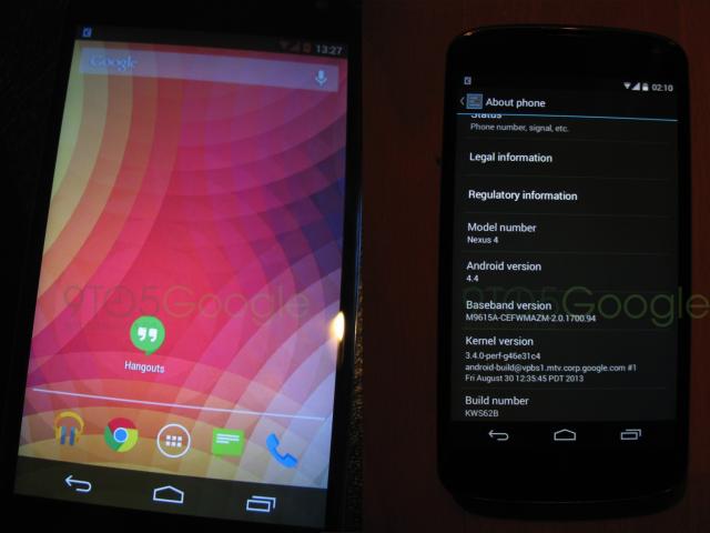 ‘Eerste Android 4.4 screenshots gelekt, laten Android Kitkat zien’