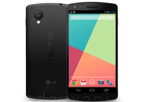 Nexus 5 specs bevestigd: 5 inch full hd, Snapdragon 800, 16GB en Android 4.4