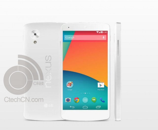 ‘Witte Nexus 5 gelekt, persfoto laat toestel in volle glorie zien’