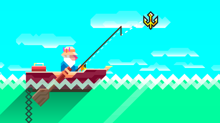 Briljante game Ridiculous Fishing voor Android te downloaden