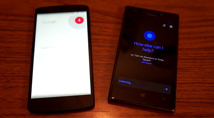 Video: digitale assistenten Google Now en Cortana nemen het tegen elkaar op