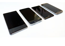 Round-up: de Xperia Z2, Galaxy S5, HTC One M8 en Ascend P7 vergeleken