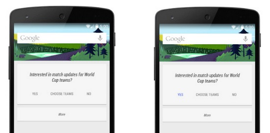 ‘Google Now-screenshots hinten naar Android 5.0’