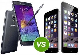 Samsung Galaxy Note 4 versus iPhone 6 Plus: de strijd van de phablets