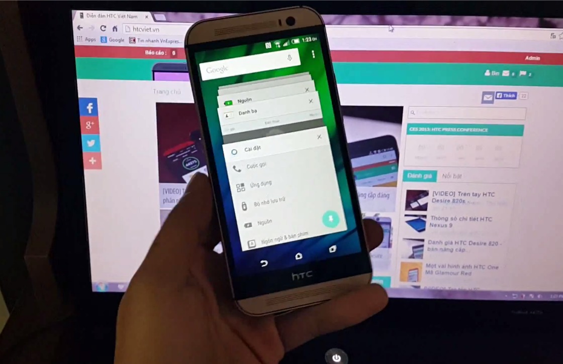 Android 5.0 Lollipop op HTC One M8 te zien in video