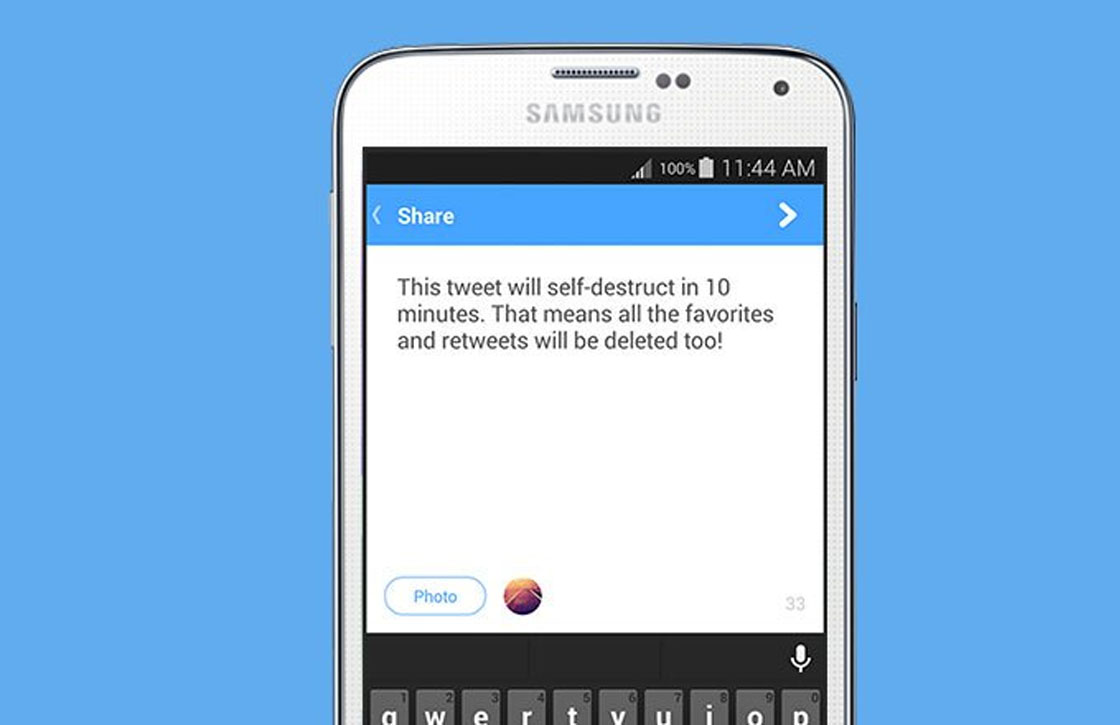 Met deze app verstuur je tweets die zichzelf vernietigen