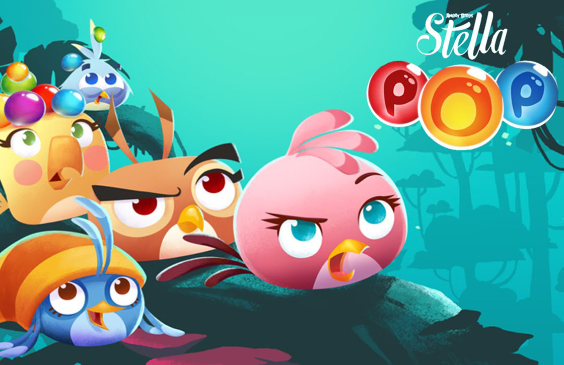 Schiet bubbels met boze vogels in Angry Birds Stella POP!