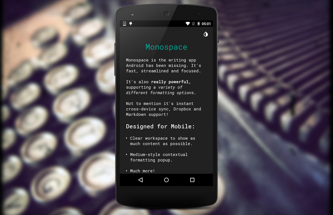 Monospace: minimalistische tekstverwerker van de makers van Today Calendar