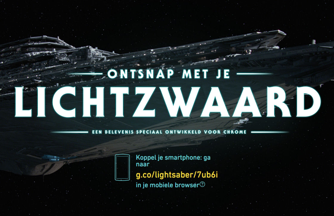 Gebruik je smartphone als lightsaber in deze Star Wars-webgame