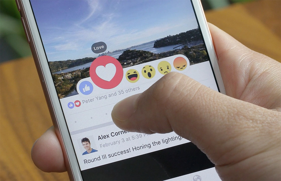 Facebook maakt alternatieven voor ‘vind ik leuk’-knop beschikbaar