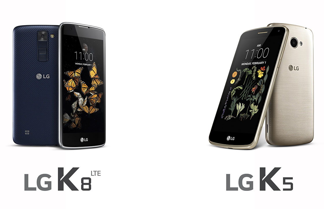 LG brengt betaalbare smartphones K8 en K5 naar Europa