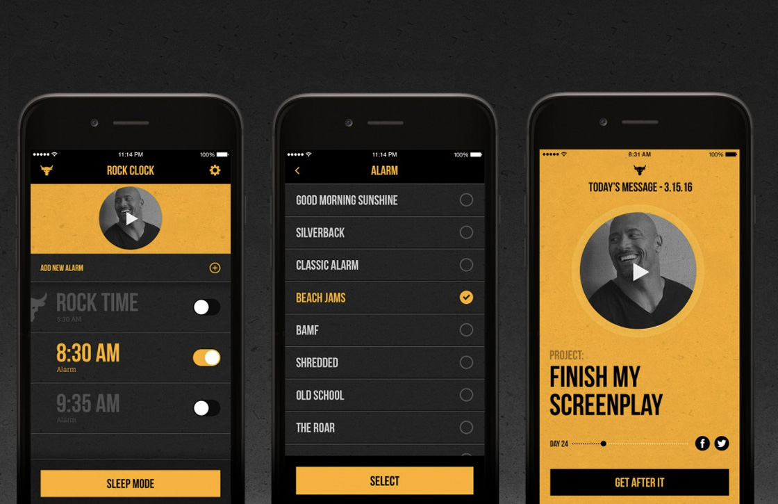 Dwayne ‘The Rock’ Johnson brengt motiverende wekker-app uit
